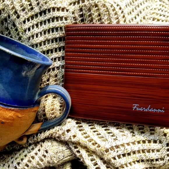 Vegan Leather SLIM WALLET Brown ▪︎ Fuerdanni - Picture 2 of 8